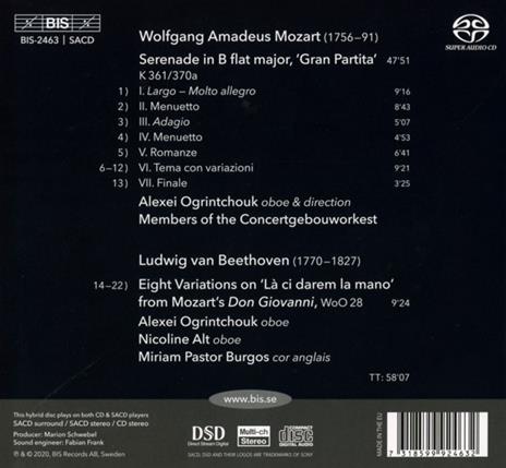 Mozart. Gran Partita -Sacd- - SuperAudio CD di Alexei Ogrintchouk - 2
