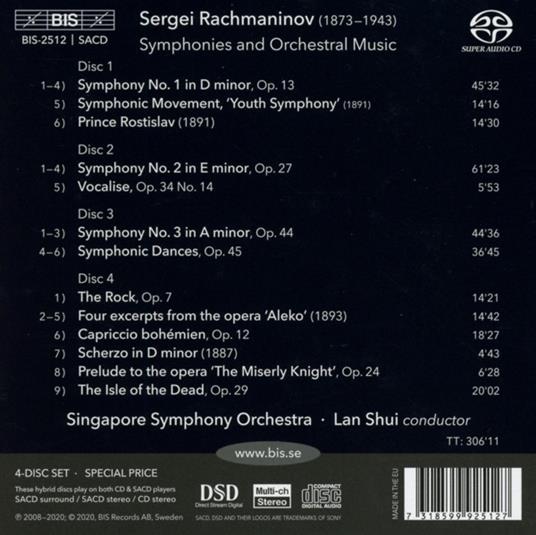 Sinfonie e musica orchestrale - SuperAudio CD di Sergei Rachmaninov - 2