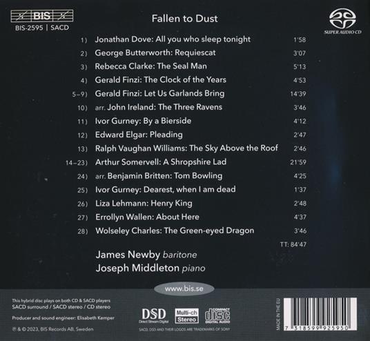 Fallen To Dust - SuperAudio CD di Jonathan Dove,James Newby - 2