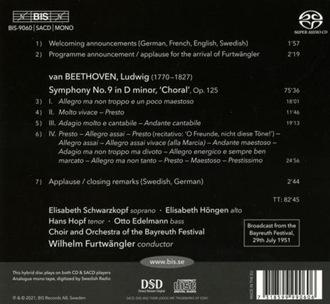 Symphony No.9 - SuperAudio CD di Ludwig van Beethoven,Wilhelm Furtwängler - 2