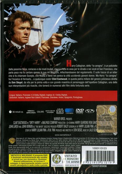 Ispettore Callaghan: il caso Scorpio è tuo di Don Siegel - DVD - 2