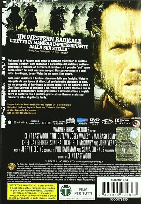 Il texano dagli occhi di ghiaccio di Clint Eastwood - DVD - 2