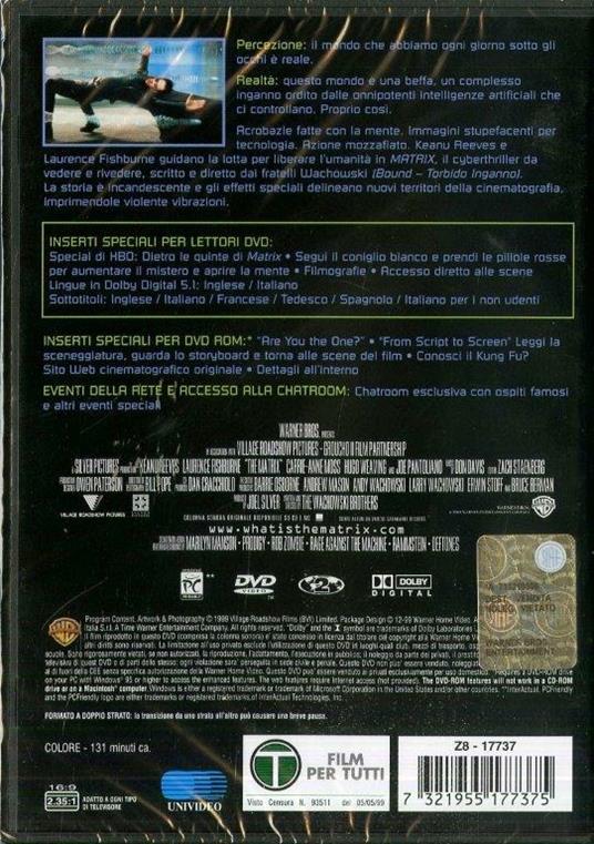 Matrix di Andy Wachowski,Larry Wachowski - DVD - 2