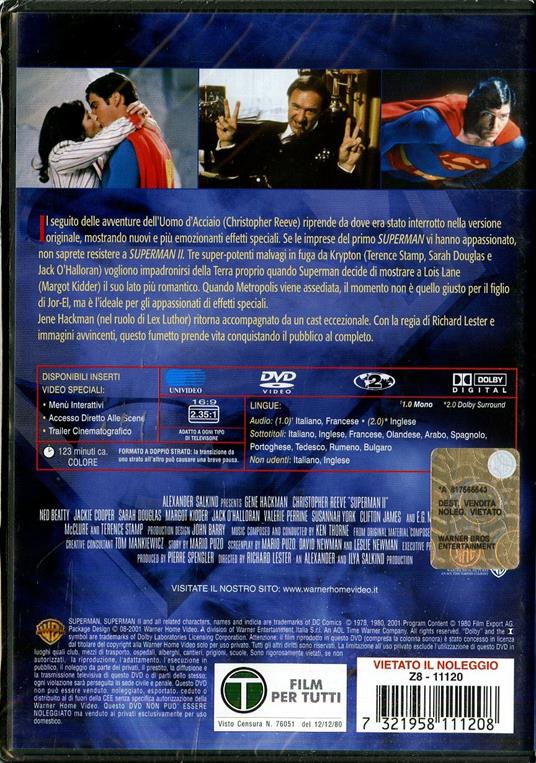 Superman II di Richard Lester - DVD - 2