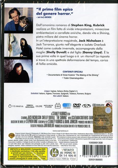 Shining di Stanley Kubrick - DVD - 2
