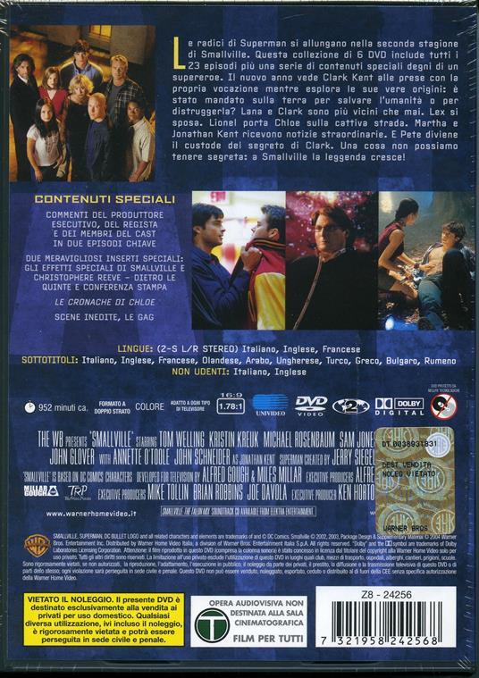 Smallville. Stagione 2 (Serie TV ita) (6 DVD) di Greg Beeman,James Marshall,Steve Miner,Jeff Woolnough - DVD - 2