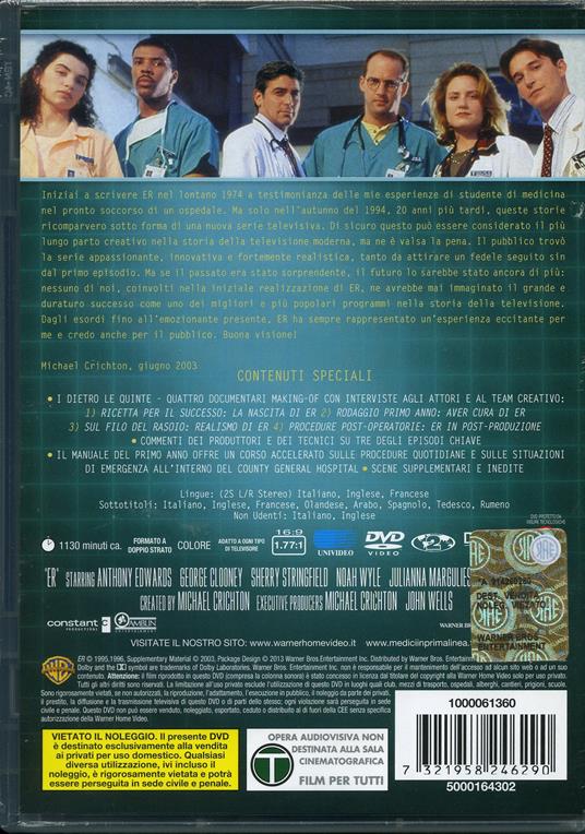 ER Medici in prima linea. Stagione 1 (4 DVD) - DVD - 2