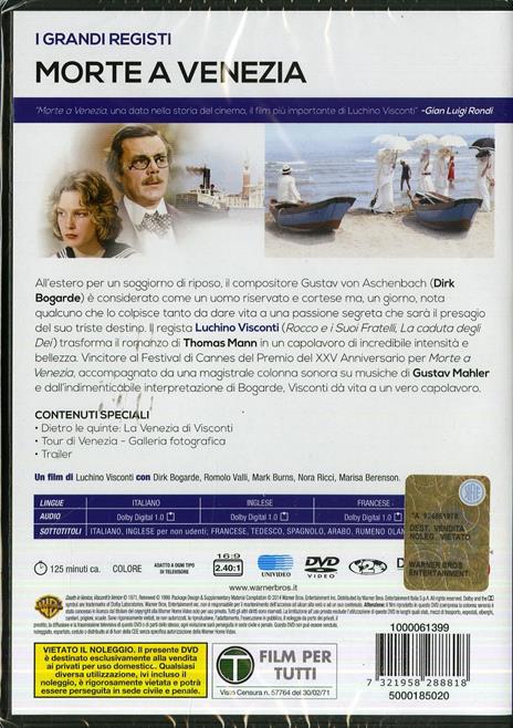 Morte a Venezia (DVD) di Luchino Visconti - DVD - 2