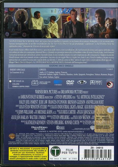 A.I. Intelligenza artificiale di Steven Spielberg - DVD - 2