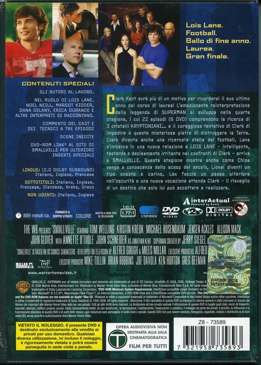 Smallville. Stagione 4 (Serie TV ita) (6 DVD) di Greg Beeman,James Marshall,Pat Williams,David Carson - DVD - 2