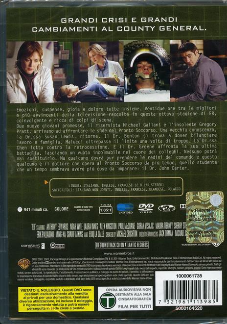 ER Medici in prima linea. Stagione 8 (3 DVD) - DVD - 2