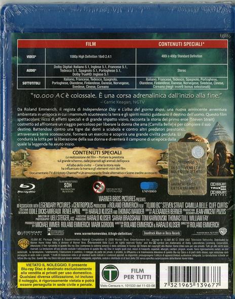 10.000 AC di Roland Emmerich - Blu-ray - 2