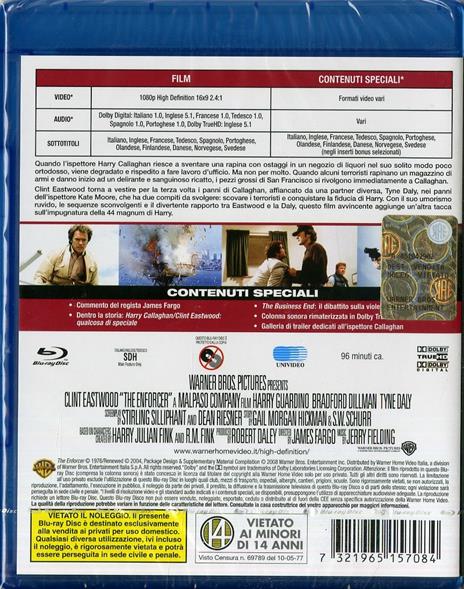 Cielo di piombo ispettore Callaghan di James Fargo - Blu-ray - 2