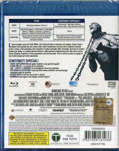 300 di Zack Snyder - Blu-ray - 2