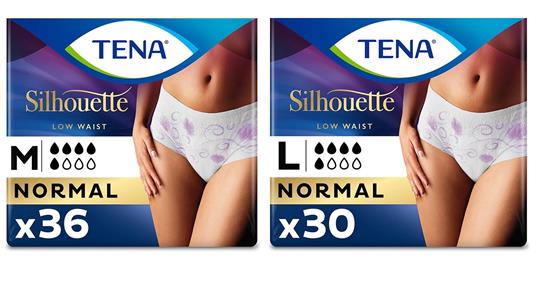 Tena Silhouette Mutandine Bianche Assorbenti Taglia L o M a Scelta 6 Confezioni x 5 Pezzi