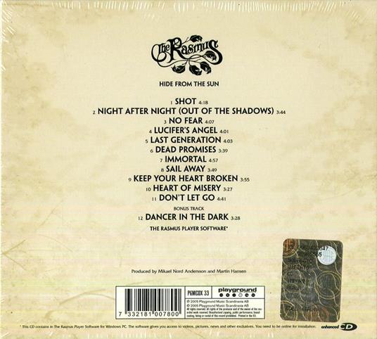 Hide from the Sun (Deluxe Limited Edition) - CD Audio di Rasmus - 2