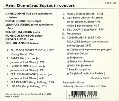 Live In Concert '96 - CD Audio di Arne Domnérus - 2
