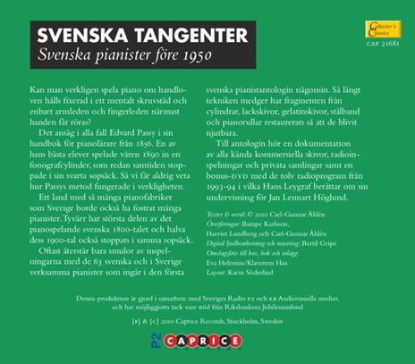 Swedish Pianists 1903-1970 (4 Cd & Dvd) - CD Audio + DVD - 2