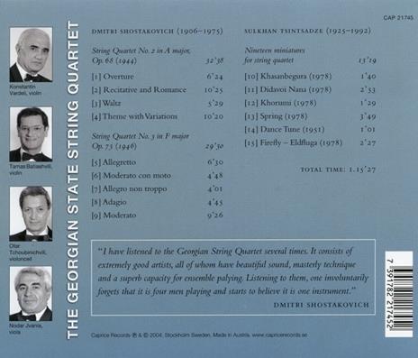 String Quartets Nos. 2 & 3 - CD Audio di Dmitri Shostakovich - 2