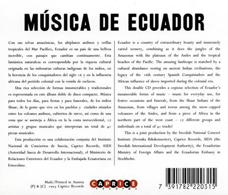 Music from Ecuador - CD Audio - 2