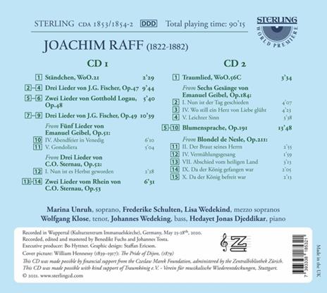 Lieder - CD Audio di Joseph Joachim Raff - 2