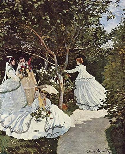 Stampa Su Tela - Canvas - Monet - Donne In Giardino - 50X70Cm - Senza Telaio - copertina