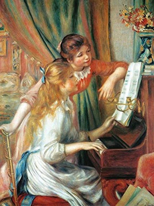 Stampa Su Tela - Canvas - Fanciulle Al Piano - Renoir - 50X70Cm - Senza Telaio - copertina