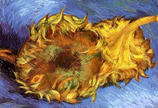 Stampa Su Tela - Canvas - Natura Morta Con Due Girasoli - Van Gogh - 50X70Cm - Senza Telaio - copertina