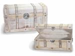 Bauli a forma di valigia vintage in legno set da due pezzi