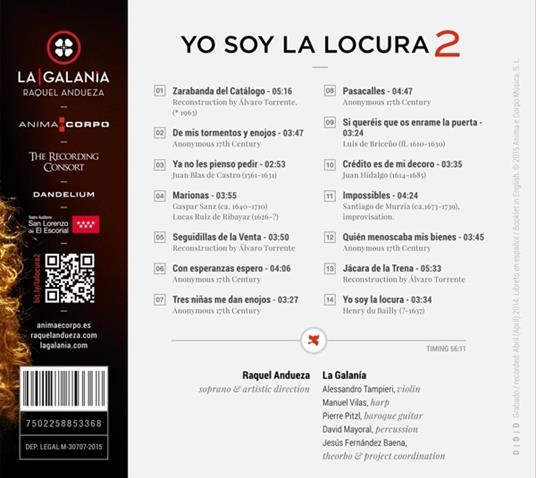 Yo Soy La Locura 2 - CD Audio di Raquel Andueza - 2