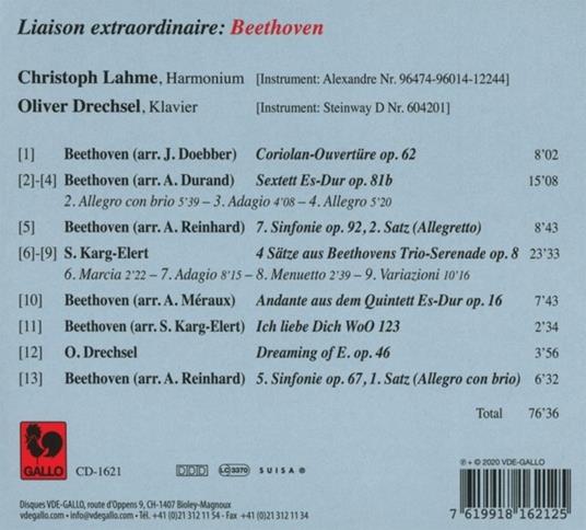 Olivier Drechsel & Christoph Lahme: Liaison Extraordinaire - Beethoven - CD Audio - 2