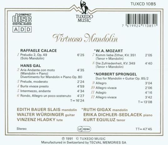 Virtuose Mandoline - CD Audio - 2