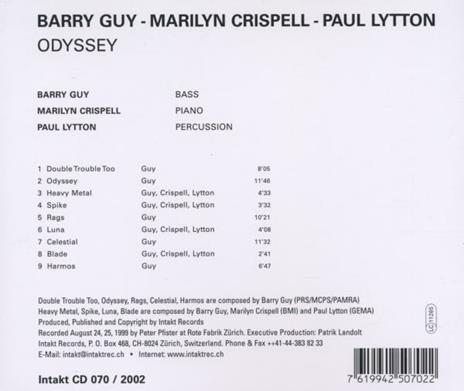 Odyssey - CD Audio di Barry Guy - 2
