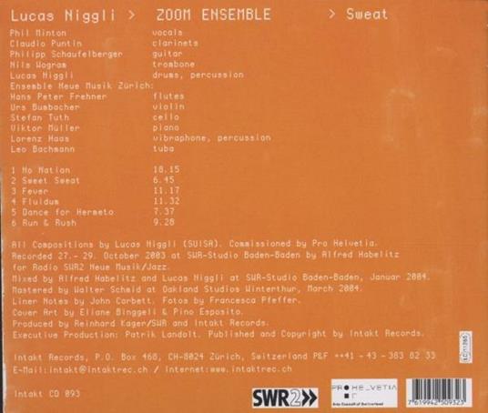 Sweat - CD Audio di Lucas Niggli - 2