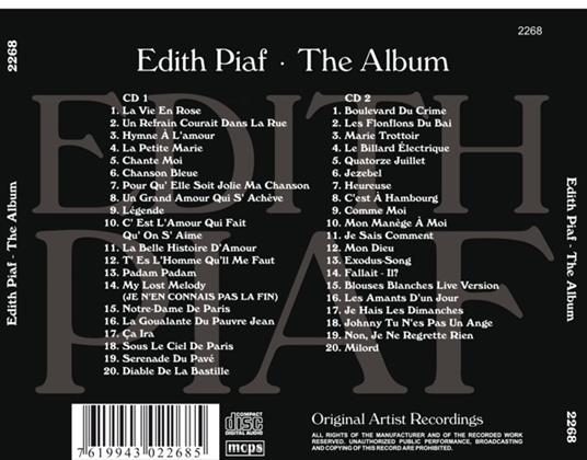 Album - CD Audio di Edith Piaf - 2
