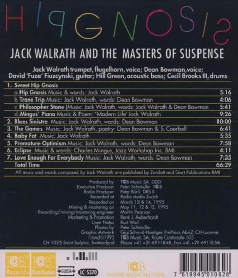 Hipgnosis - CD Audio di Jack Walrath - 2