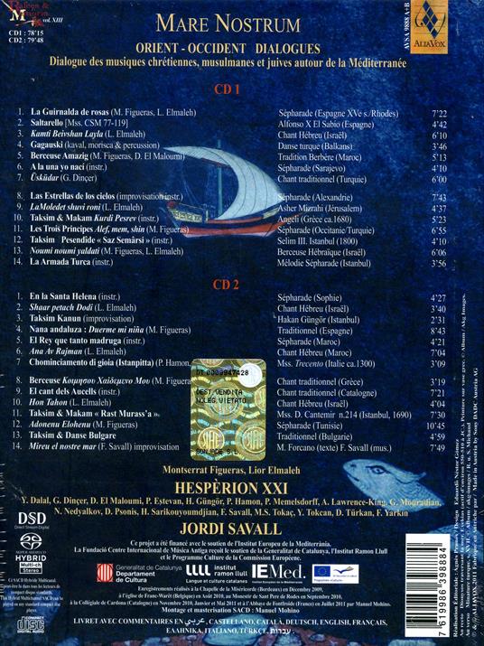 Mare Nostrum - SuperAudio CD ibrido di Jordi Savall,Montserrat Figueras,Hespèrion XXI - 2