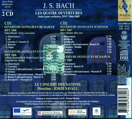 Ouvertures - SuperAudio CD ibrido di Johann Sebastian Bach,Jordi Savall,Le Concert des Nations - 2