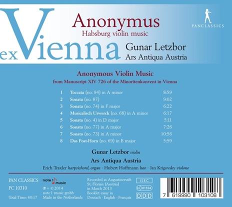Habsburg Violin Music - CD Audio di Anonymus - 2