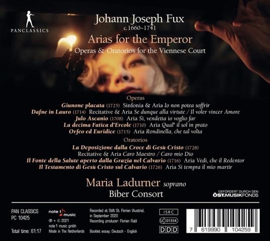 Fux. Arias For The Emperor - CD Audio di Maria Ladurner - 2