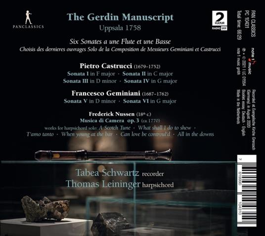 Gerdin Manuscript (Uppsala 1758) - CD Audio di Tabea - Thomas Leininger Schwartz - 2