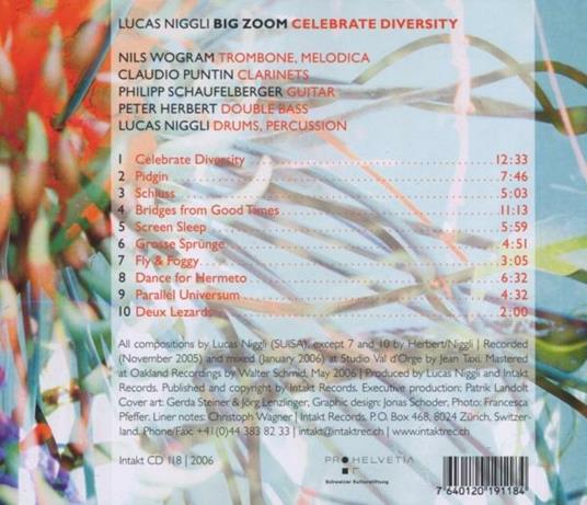 Celebrate Diversity - CD Audio di Lucas Niggli - 2