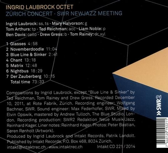Live in Zurich - CD Audio di Ingrid Laubrock - 2