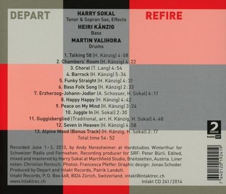 Refire - CD Audio di Depart - 2