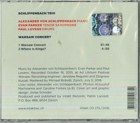 Warsaw Concert - CD Audio di Schlippenbach Trio - 2
