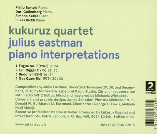 Julius Eastman Piano Interpretations - CD Audio di Kukuruz Quartett - 2
