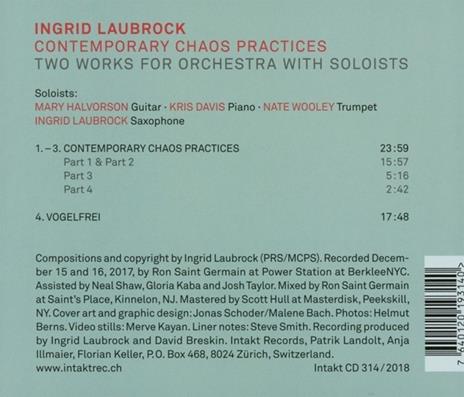 Contemporary Chaos Practices - CD Audio di Ingrid Laubrock - 2