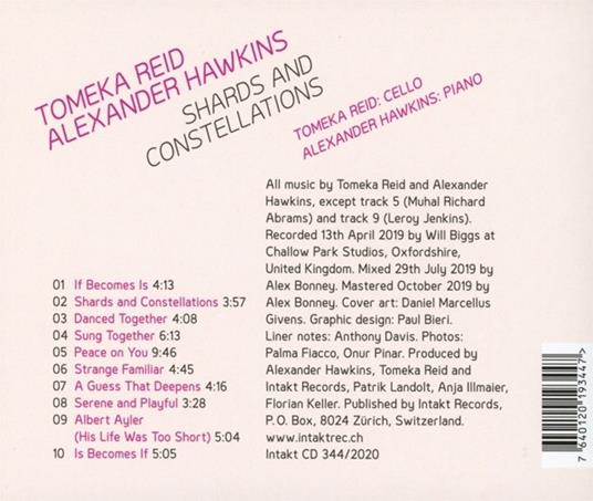 Shards and Constellations - CD Audio di Tomeka Reid,Alexander Hawkins - 2