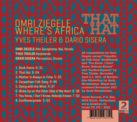 That Hat - CD Audio di Omri Ziegele - 2