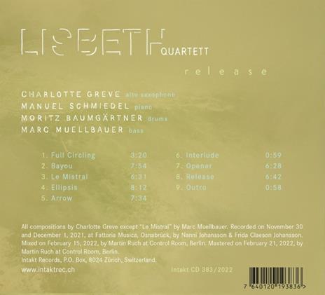Release - CD Audio di Lisbeth Quartet - 2